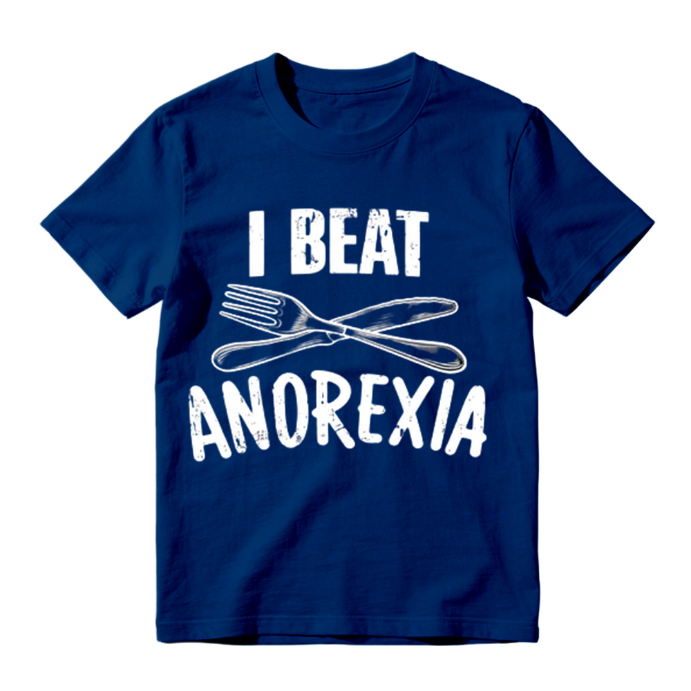 I Beat Anorexia Novelty Graphic T-Shirt