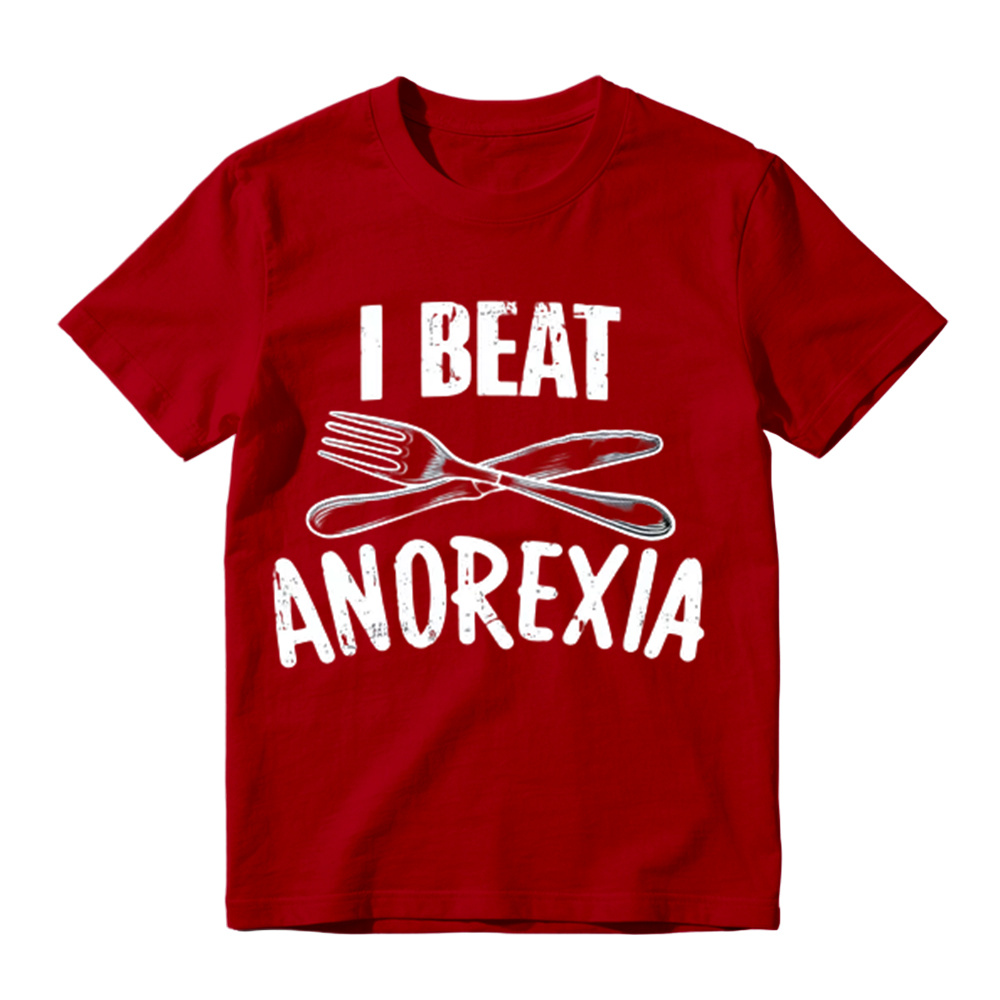 I Beat Anorexia Novelty Graphic T-Shirt
