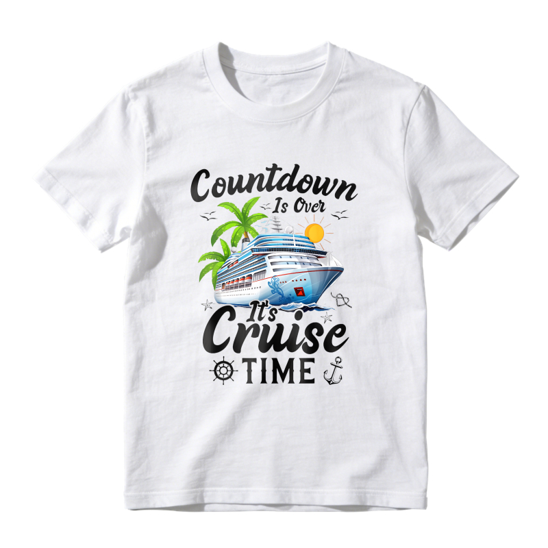 Cruise Ship Palm Tree Sunset Countdown Is Over Its Cruise Time Unisex Classic T-shirt