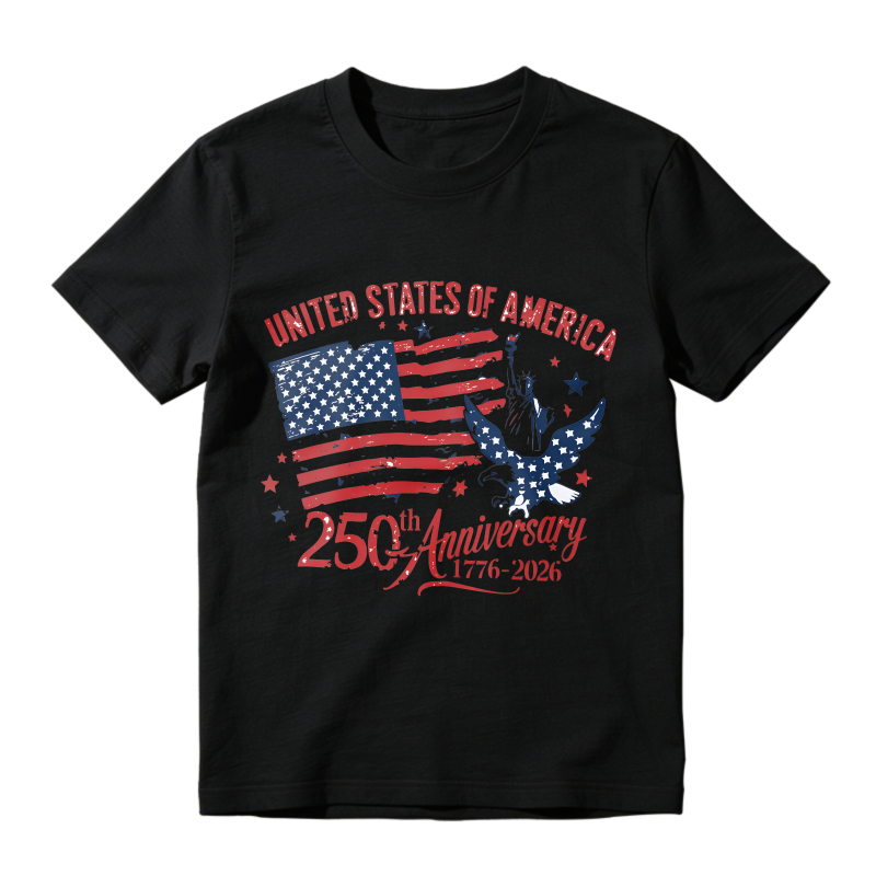 United States Of America 250th Anniversary 1776 2026 Flag And Eagle Design Unisex Classic T-shirt