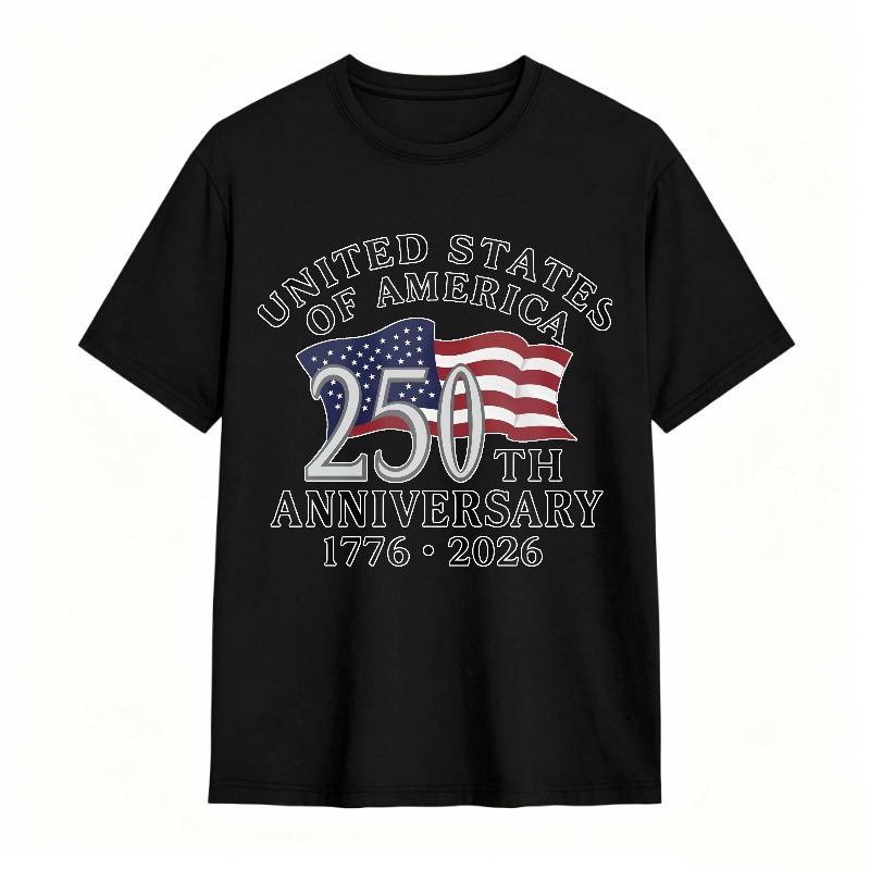 United States Of America 250th Anniversary 1776 2026 Flag Design T-shirt
