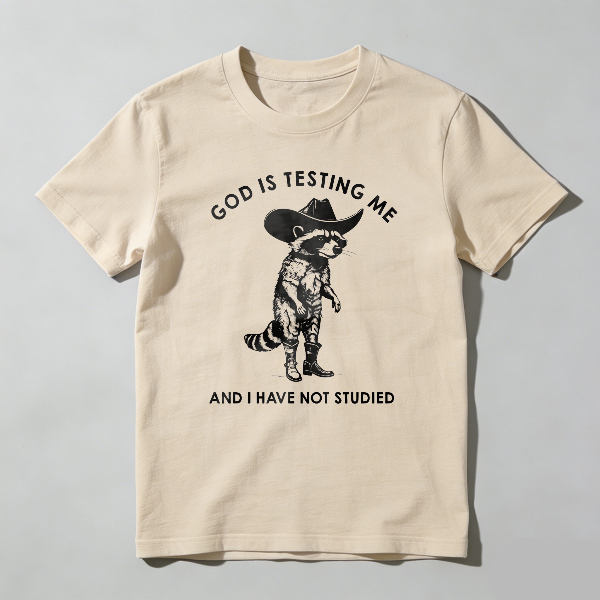 God Is Testing Me And I Have Not Studied tshirt 100% cotton
