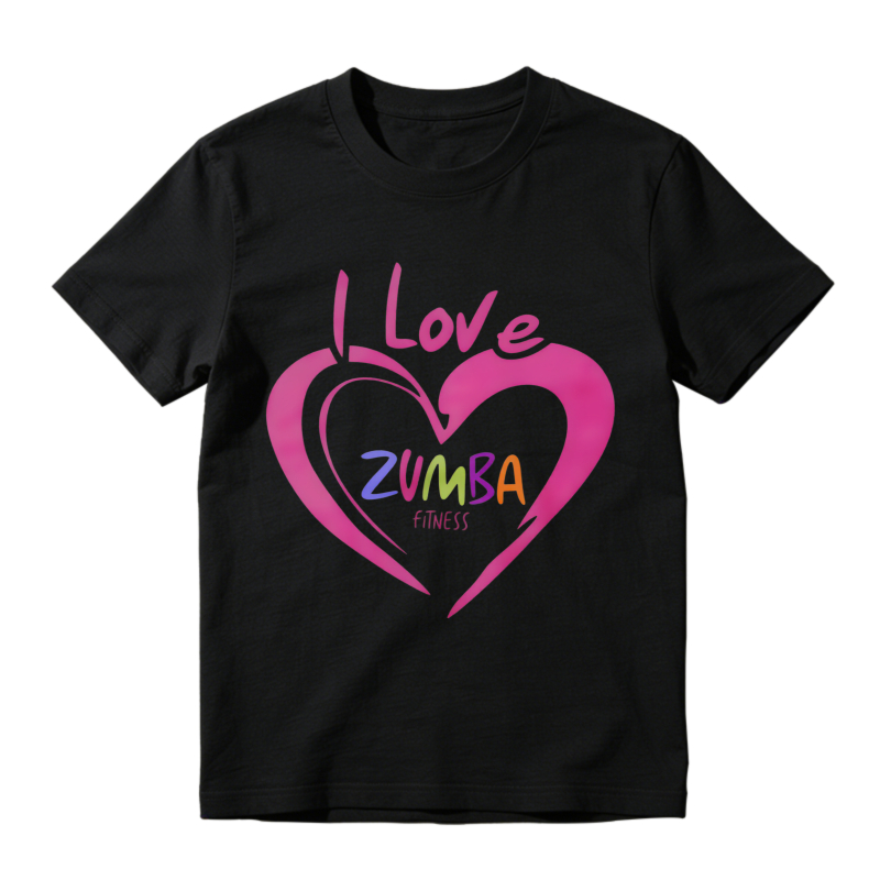 I Love Zumba Fitness Heart Design Unisex Classic T-shirt
