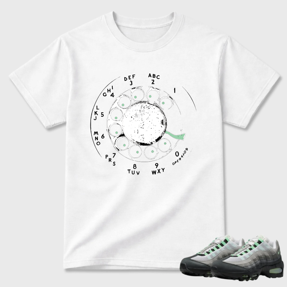 Rotary Phone Dial Graphic Air Max 95 Minimal Tee