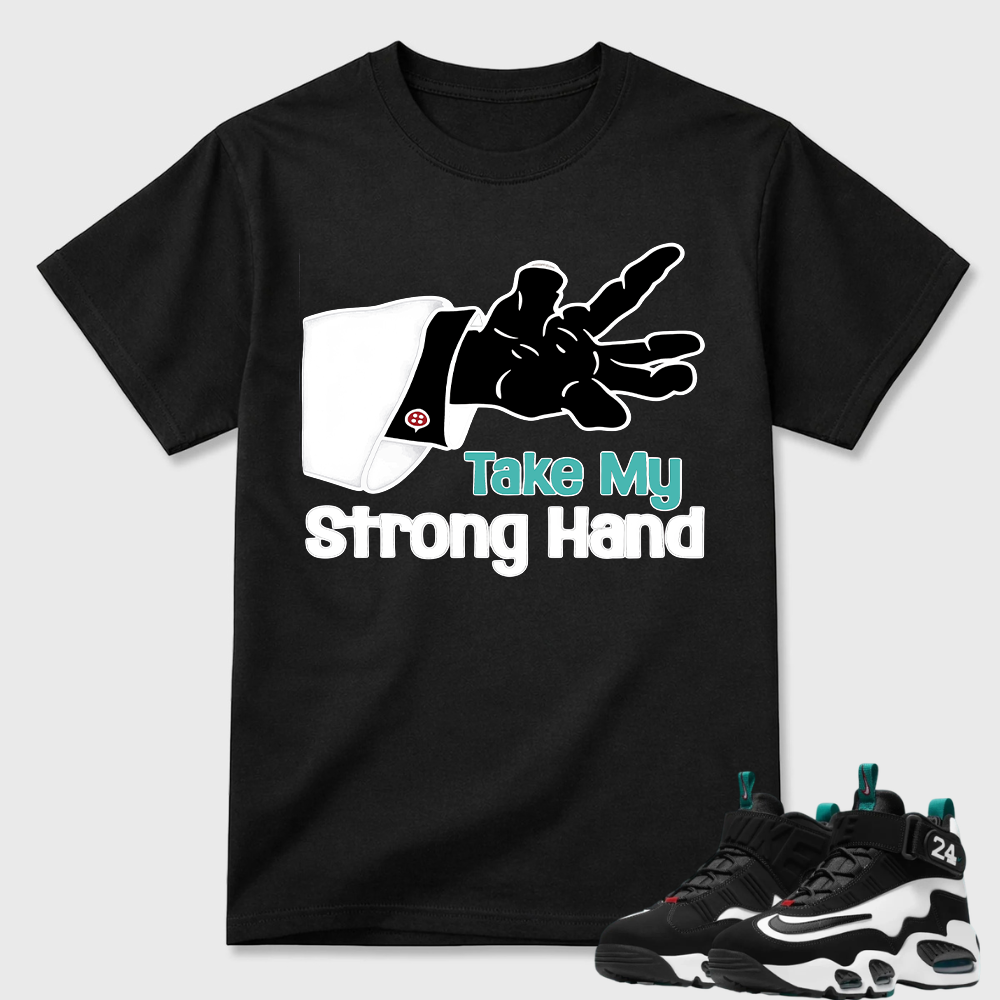 Take My Strong Hand Cartoon Hand Graphic Air Griffey Max 1 Tee