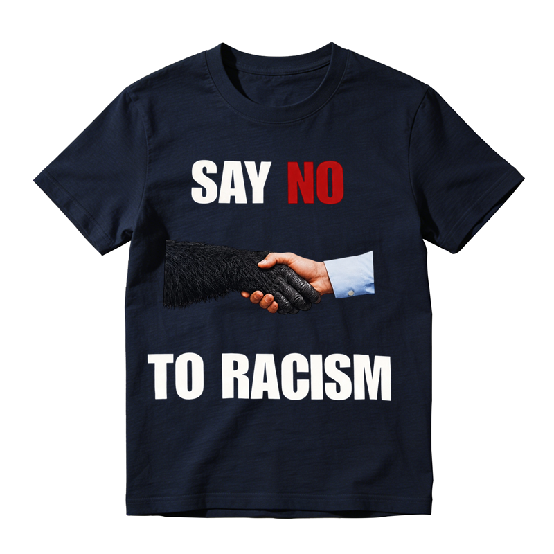 Say No to Racism Shirt – Equality Handshake Graphic Tee for Men & Women
