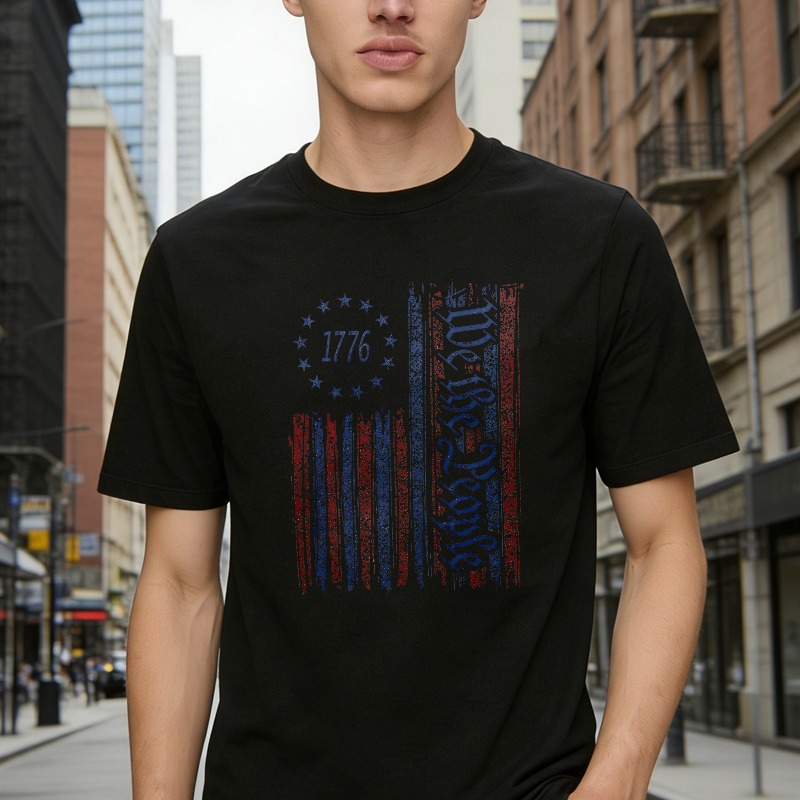 American Flag 1776 We The People Design Unisex Classic T-shirt