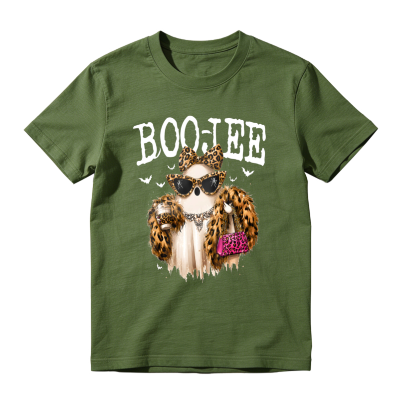 Boojee Leopard Print Owl With Sunglasses And Pink Handbag Graphic T-shirt