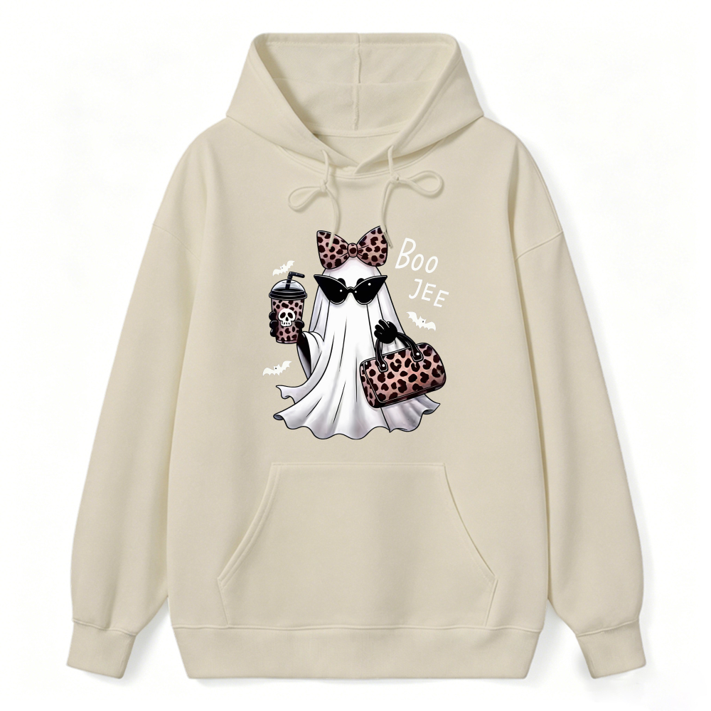 Leopard Bow Sunglasses Ghost Boo Jee Halloween Hoodie