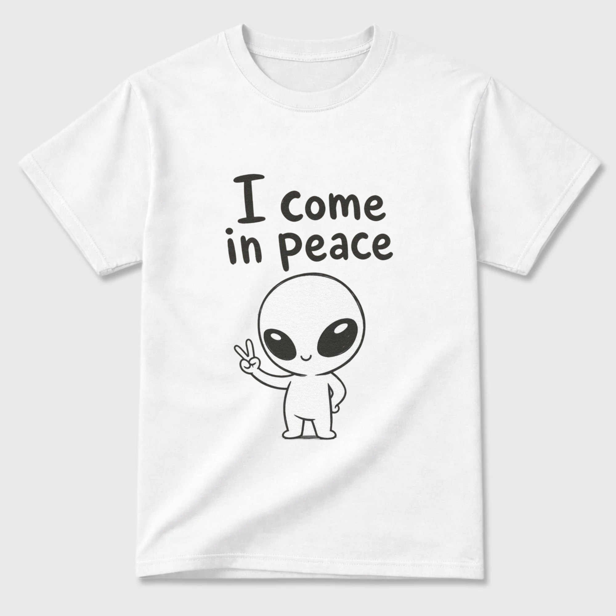 Cotton T-Shirt Unisex - I come in peace