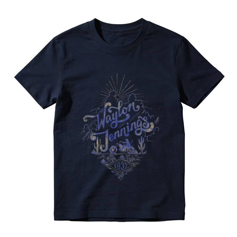 Classic Vintage Wild West Desert Rider Black Printed T-shirt