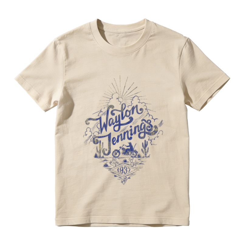 Classic Vintage Wild West Desert Rider Black Printed T-shirt
