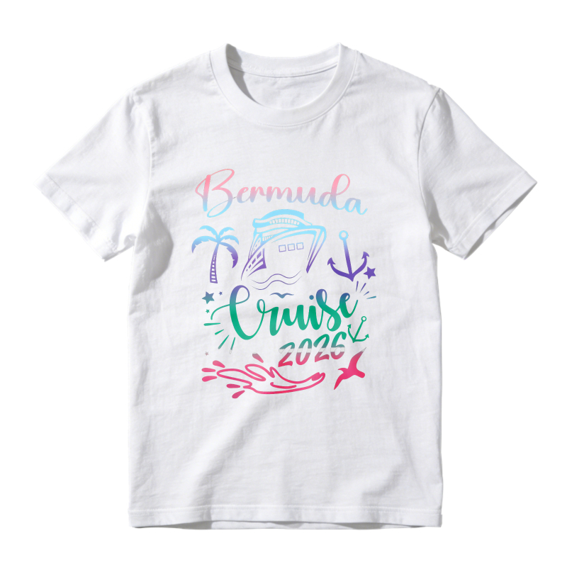 Bermuda Cruise 2026 Palm Tree Ship Anchor Design Unisex Classic T-shirt