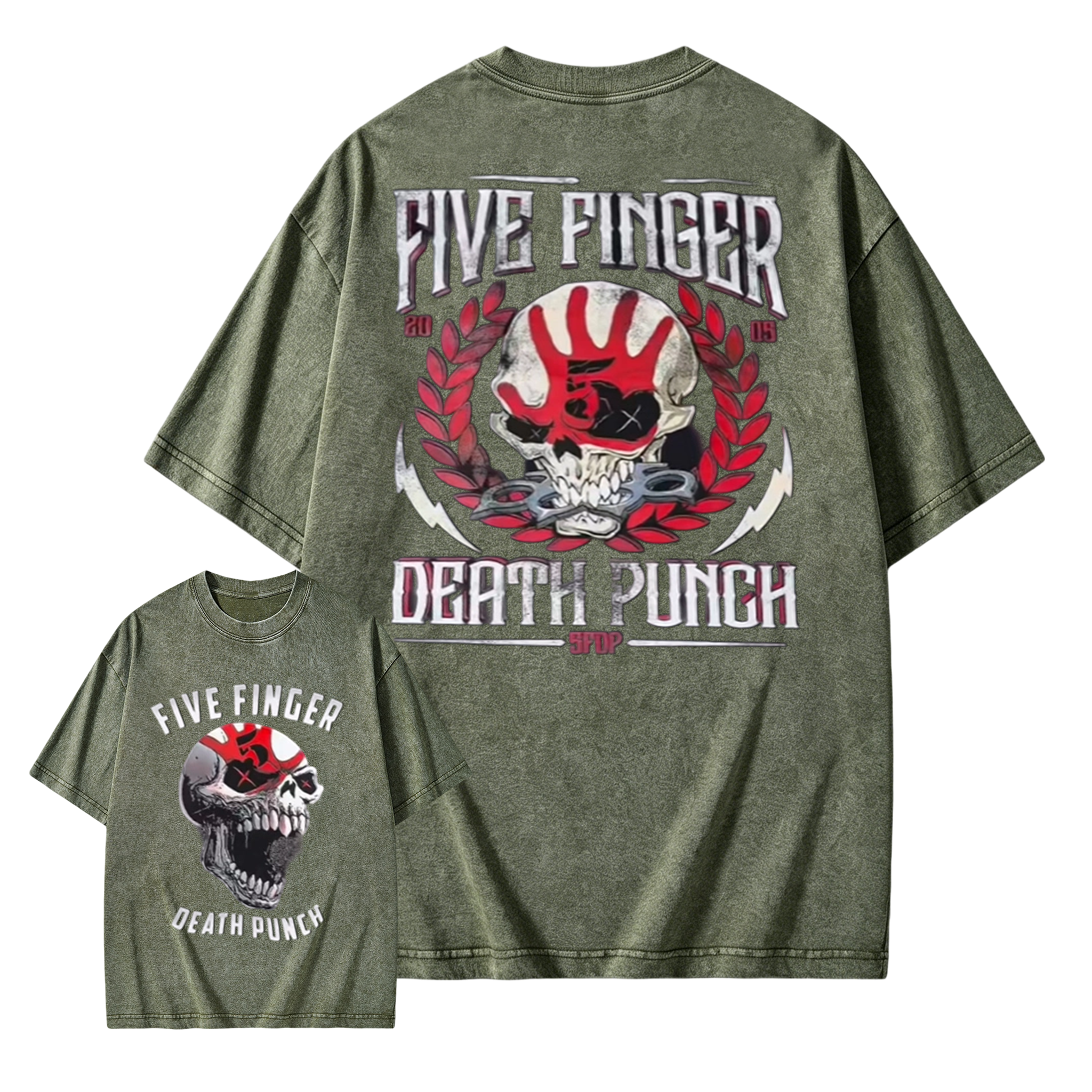 Five Finger Death Punch Skull Graphic T-Shirt
