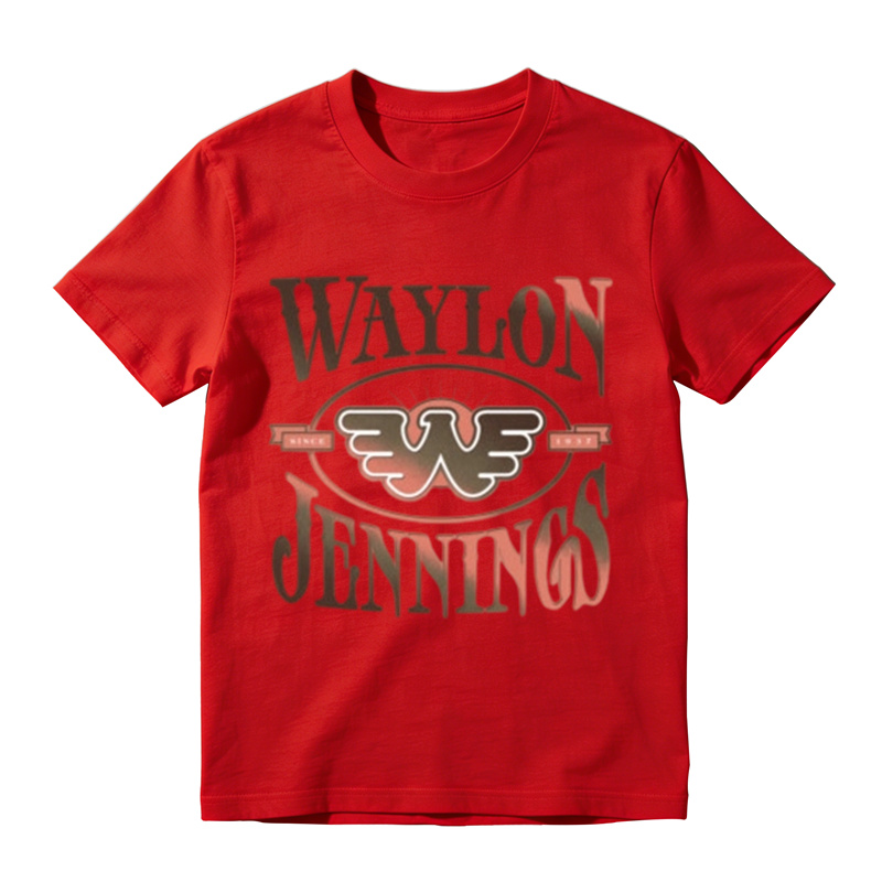 Classic Gradient Letter Wing Badge Vintage Printed Black Tee