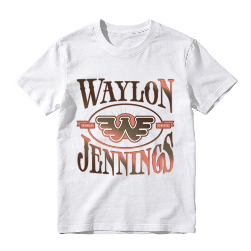 Classic Gradient Letter Wing Badge Vintage Printed Black Tee