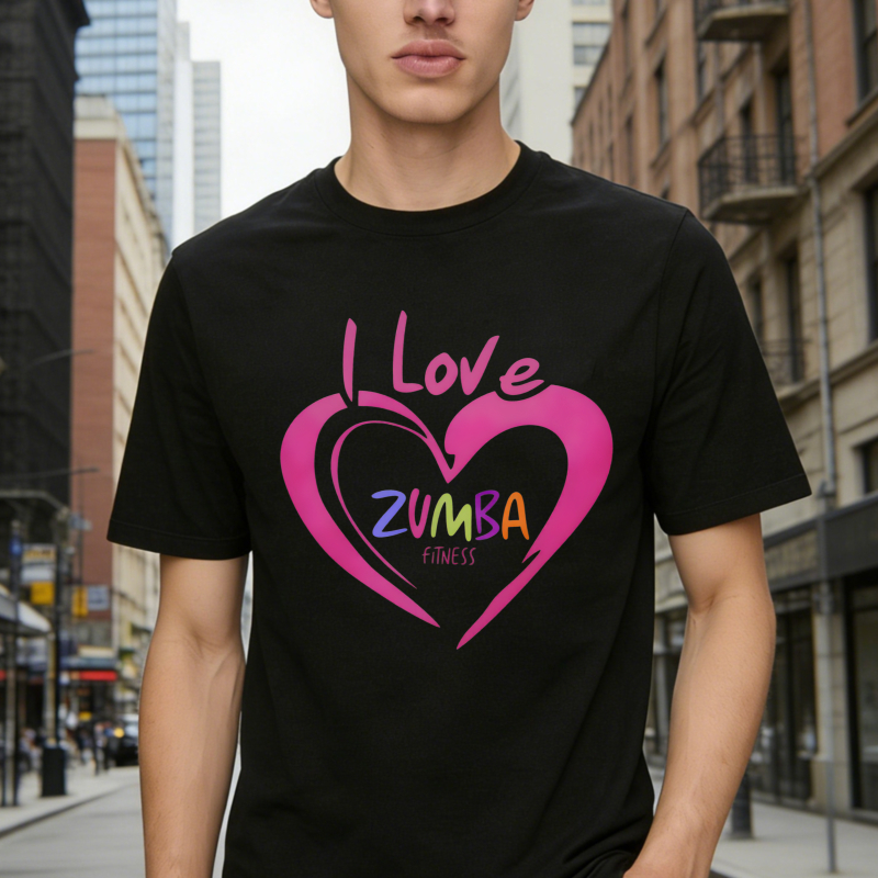 I Love Zumba Fitness Heart Design Unisex Classic T-shirt
