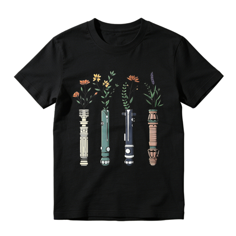 Flower Lightsaber Design Unisex Classic T-shirt
