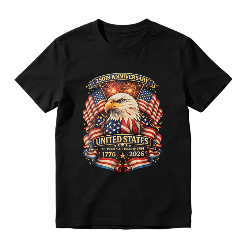 250th Anniversary United States Eagle Flag Independence Freedom Pride 1776 2026 Unisex Classic T-shirt