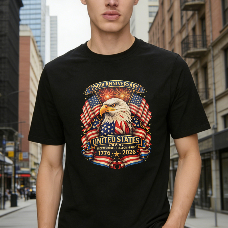 250th Anniversary United States Eagle Flag Independence Freedom Pride 1776 2026 Unisex Classic T-shirt