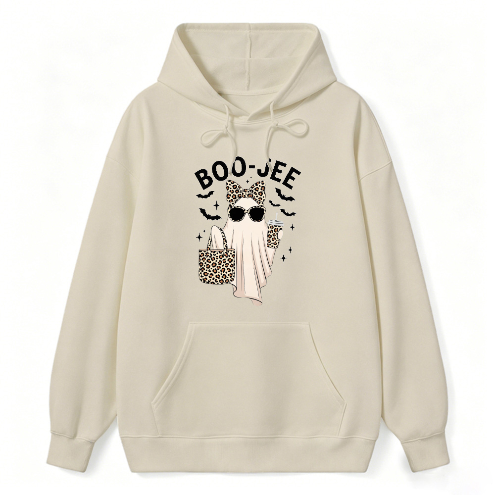Boo Jee Leopard Cat Ghost Halloween Sweatshirt