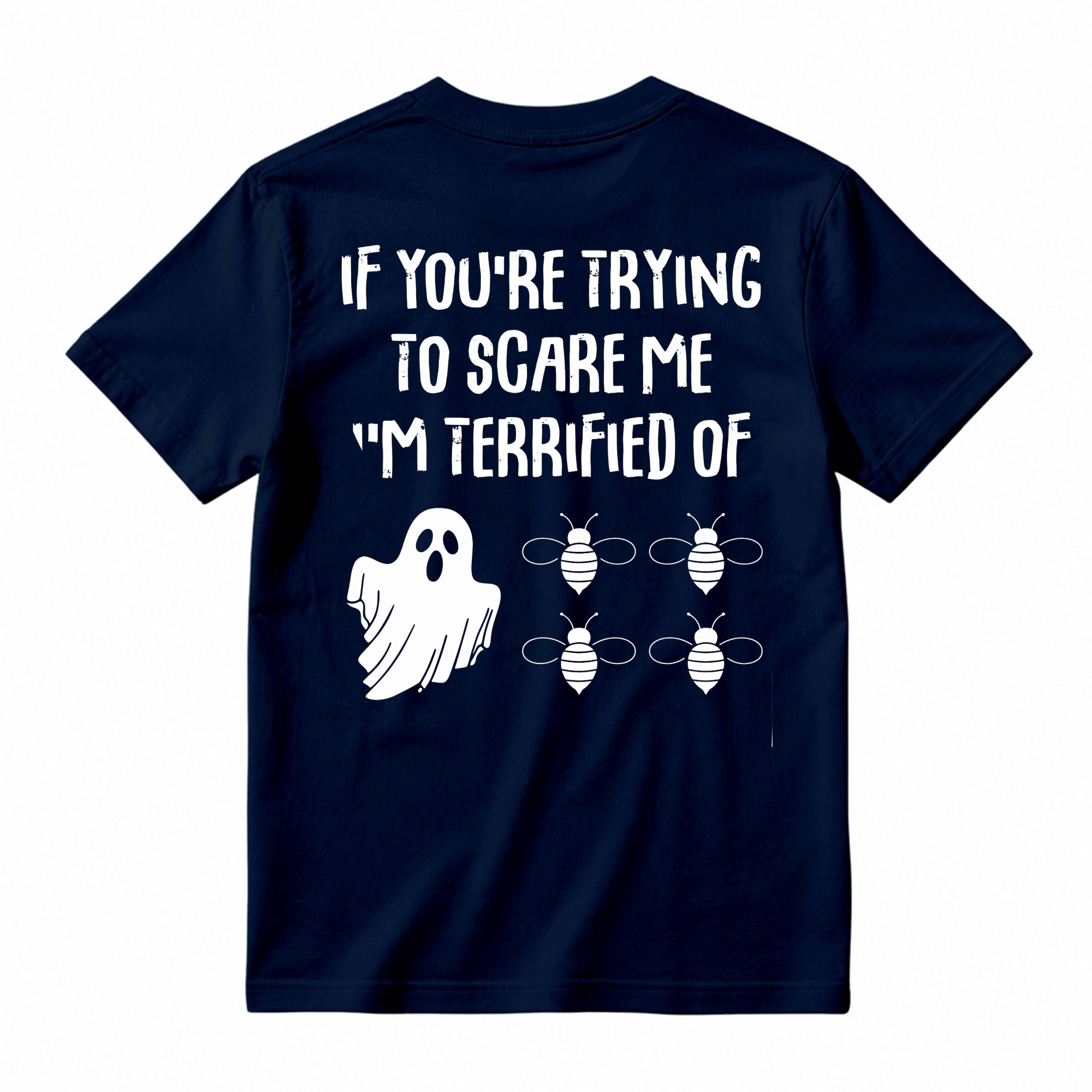 Funny Halloween Ghost Bee T Shirt