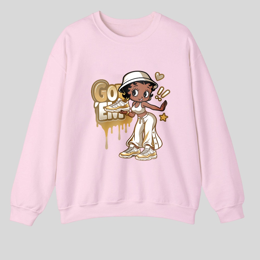 Go Ets Dripping Gold Girl With Hat tshirt 100% cotton