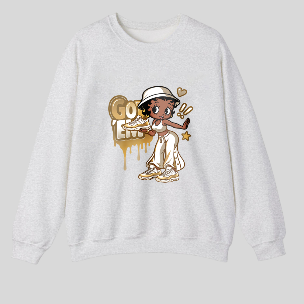 Go Ets Dripping Gold Girl With Hat tshirt 100% cotton