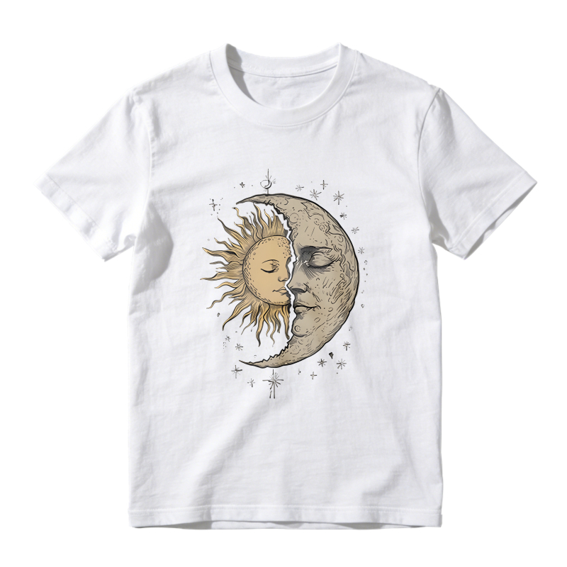 Sun And Moon Face Design Unisex Classic T-shirt