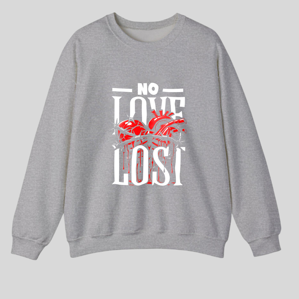 No Love Lost Heart Design tshirt 100% cotton
