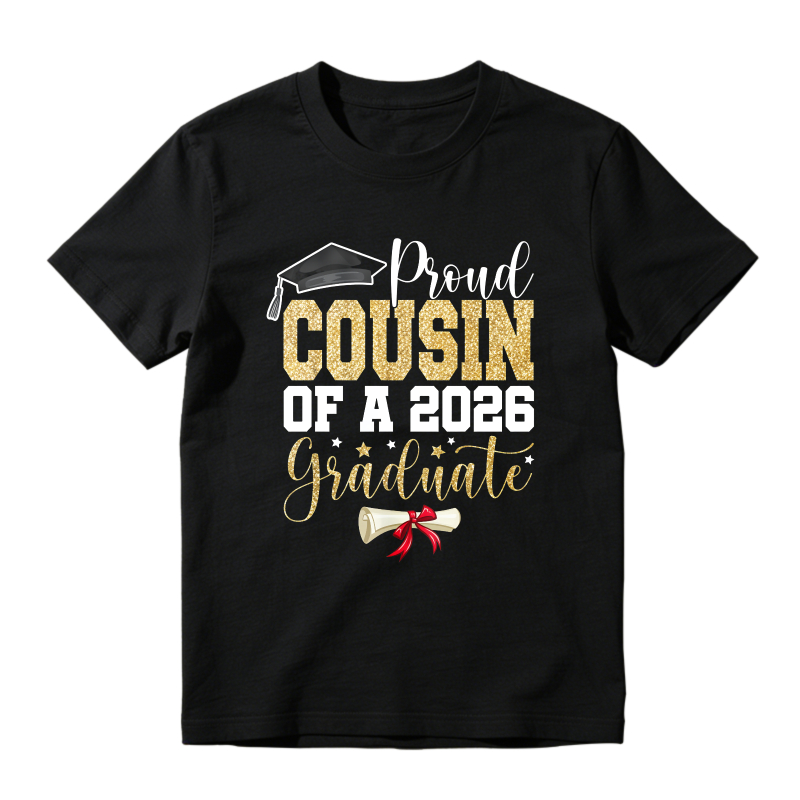 Proud Cousin Of A 2026 Graduate Graduation Cap And Diploma Unisex Classic T-shirt