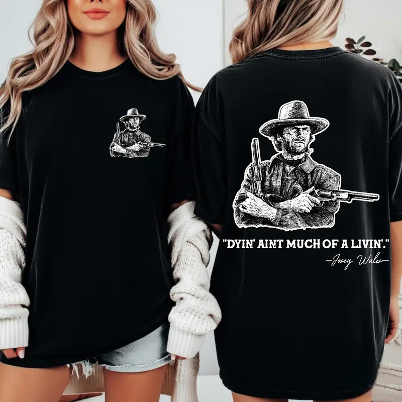 Vintage Cowboy Shirt, Western Gunslinger Tee