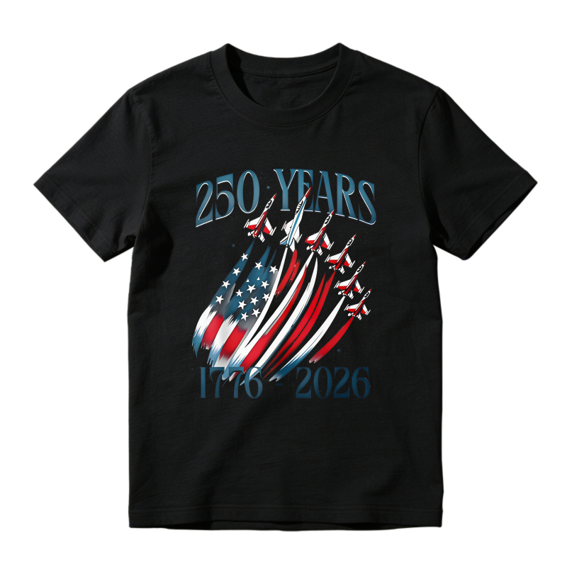250 Years American Flag And Jets 1776 2026 Unisex Classic T-shirt