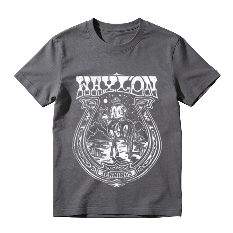 Western Retro Starry Rider Print T-Shirt
