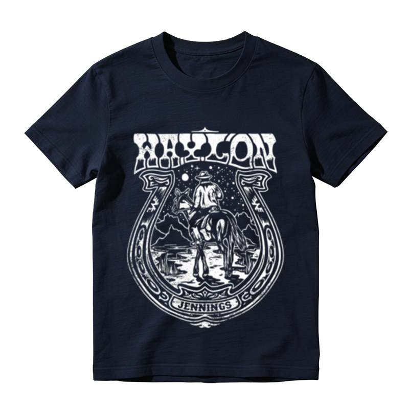 Western Retro Starry Rider Print T-Shirt