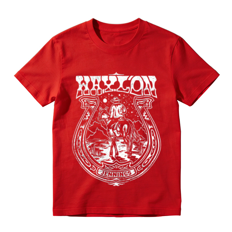 Western Retro Starry Rider Print T-Shirt