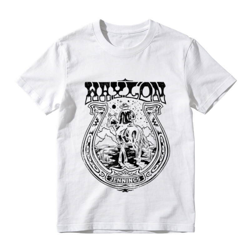 Western Retro Starry Rider Print T-Shirt