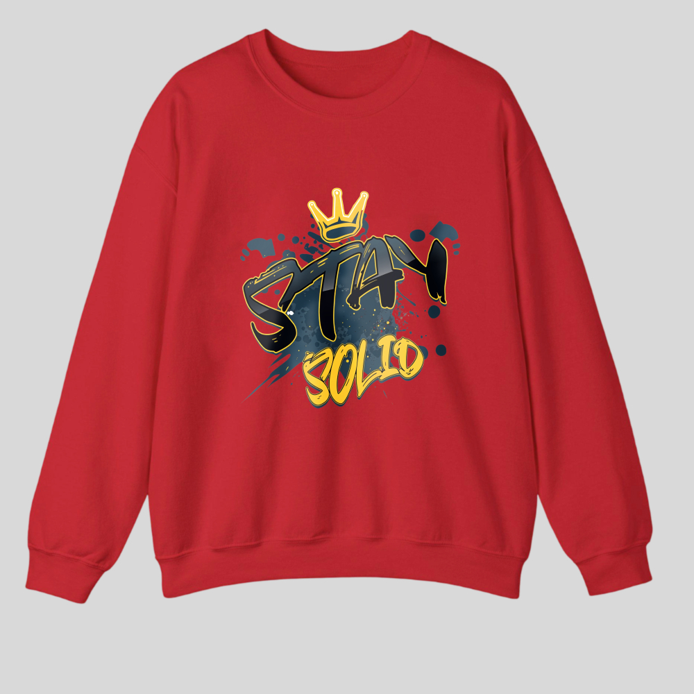 Stay Solid With Crown Design tshirt 100% cotton