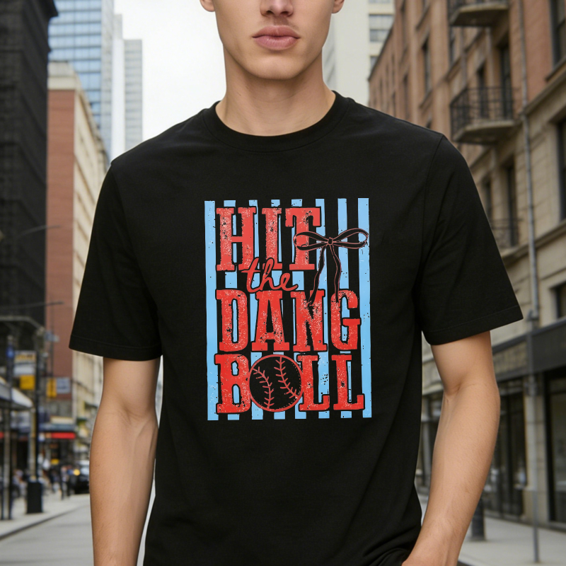 Hit The Dang Ball Baseball Design Unisex Classic T-shirt