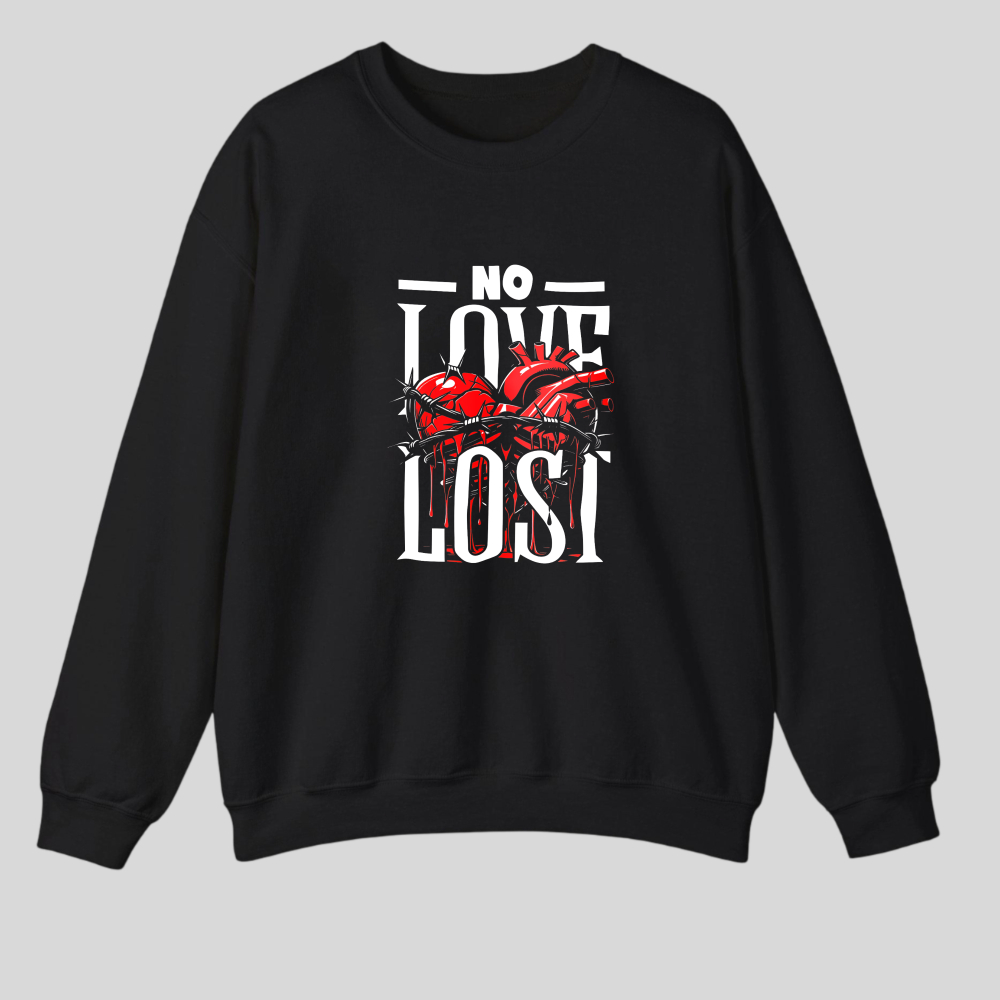 No Love Lost Heart Design tshirt 100% cotton