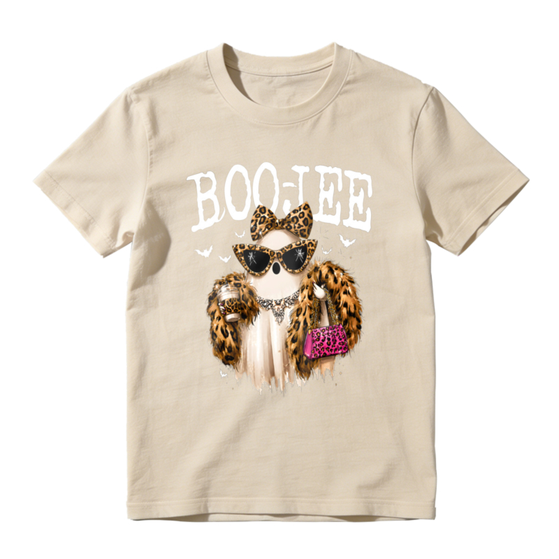 Boojee Leopard Print Owl With Sunglasses And Pink Handbag Graphic T-shirt