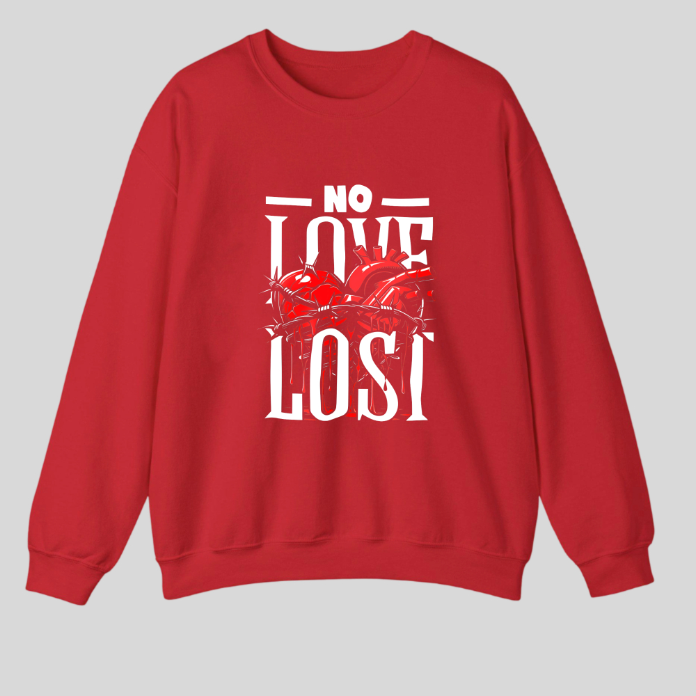 No Love Lost Heart Design tshirt 100% cotton
