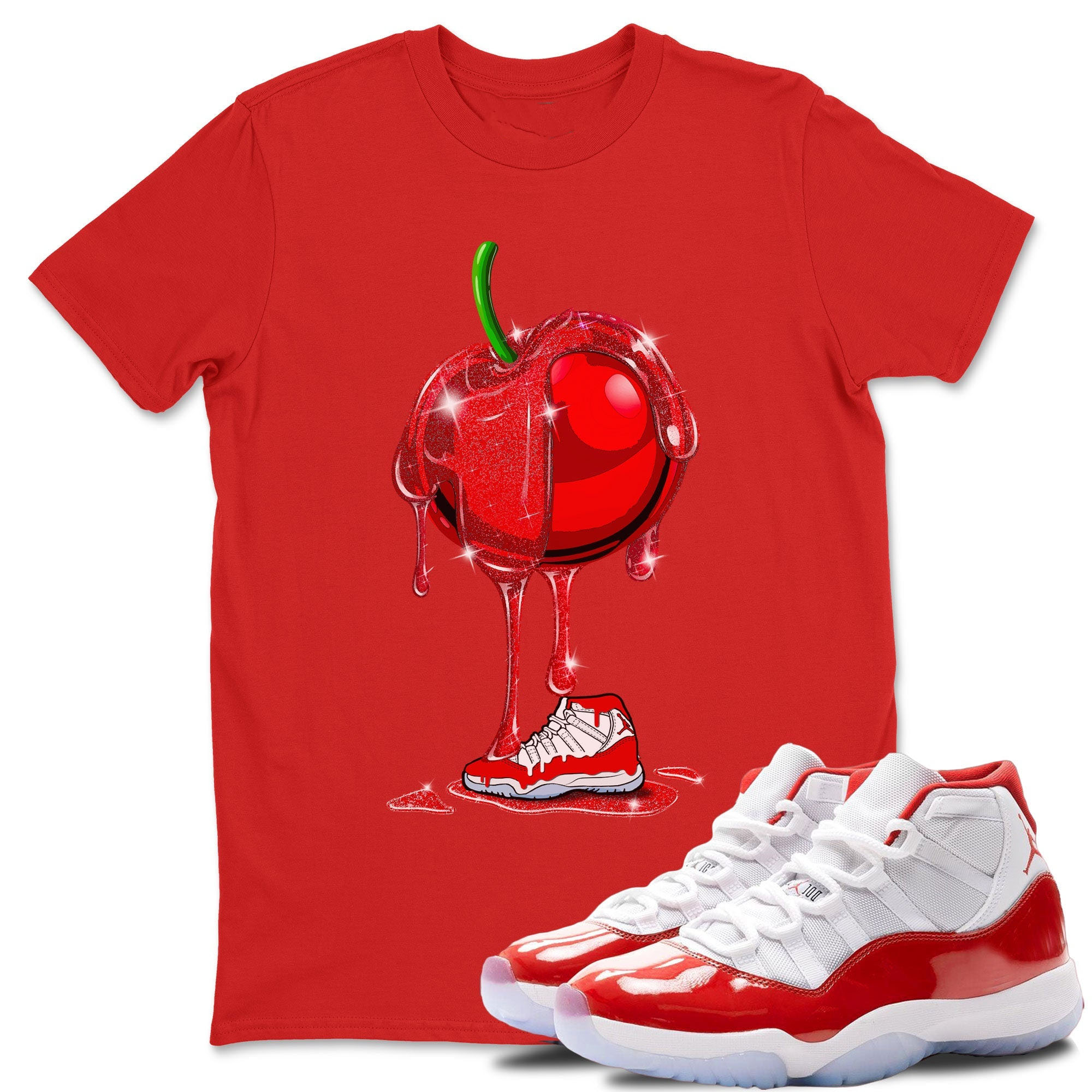 Dripping Cherries Unisex Tops - Air Jordan 11 Cherry