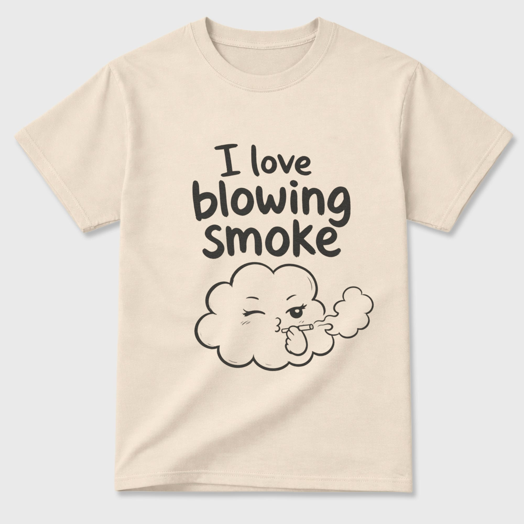 Cotton T-Shirt Unisex - I love blowing smoke