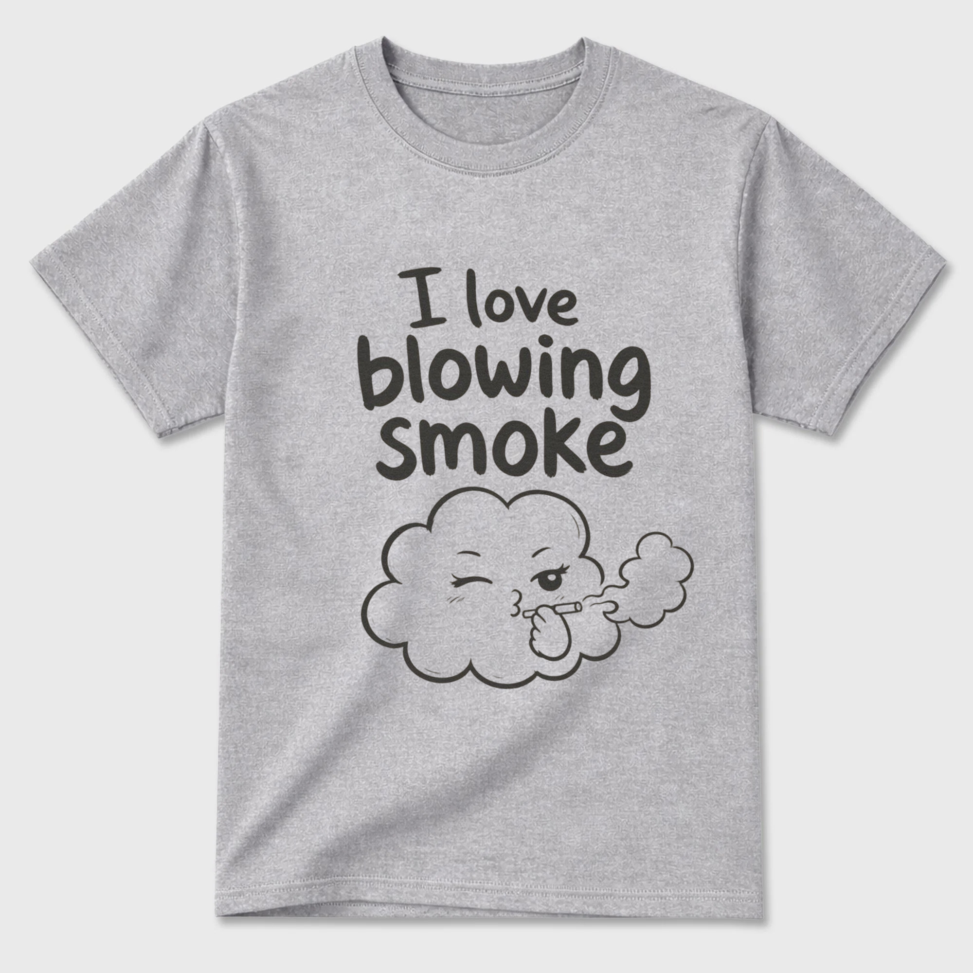 Cotton T-Shirt Unisex - I love blowing smoke