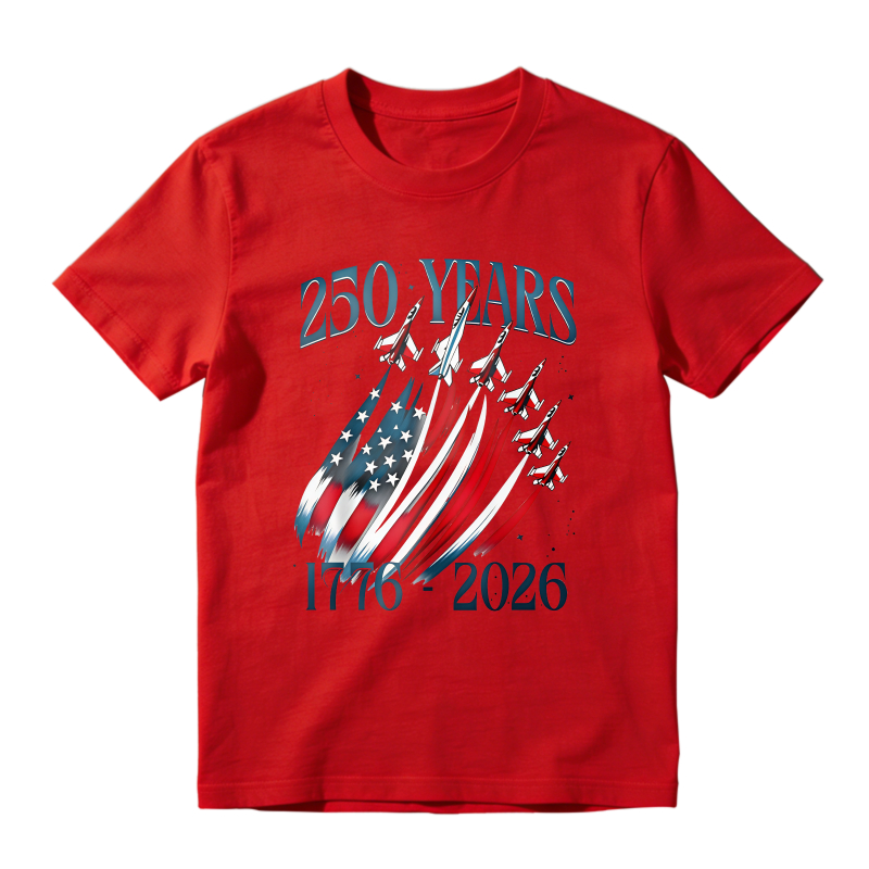 250 Years American Flag And Jets 1776 2026 Unisex Classic T-shirt
