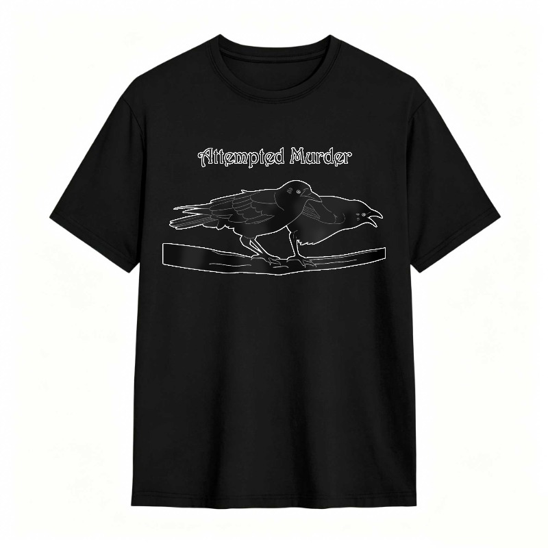 Crow On Branch Attempted Murder Unisex Classic T-shirt