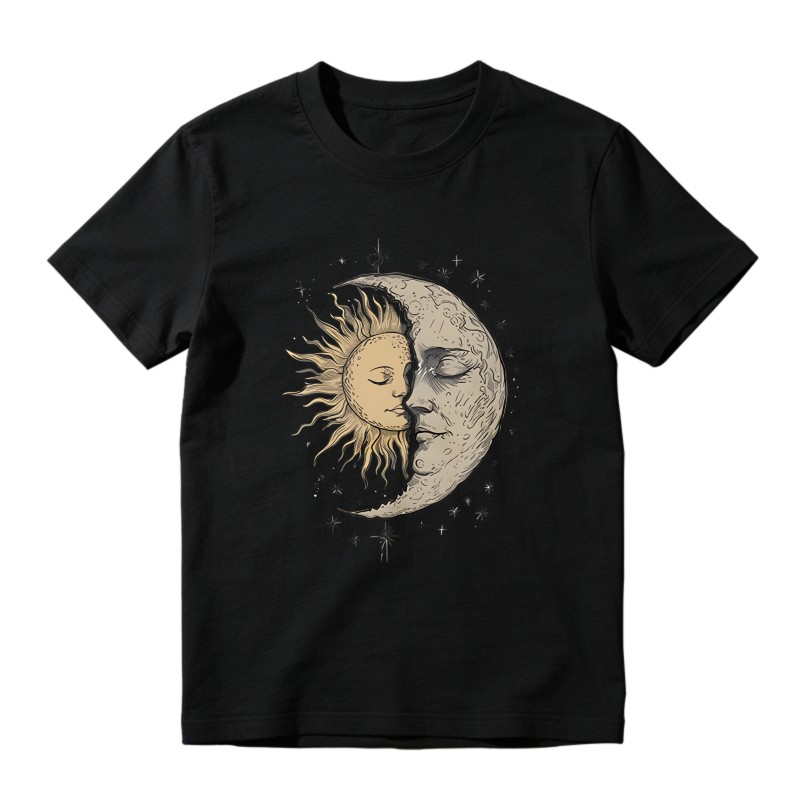 Sun And Moon Face Design Unisex Classic T-shirt