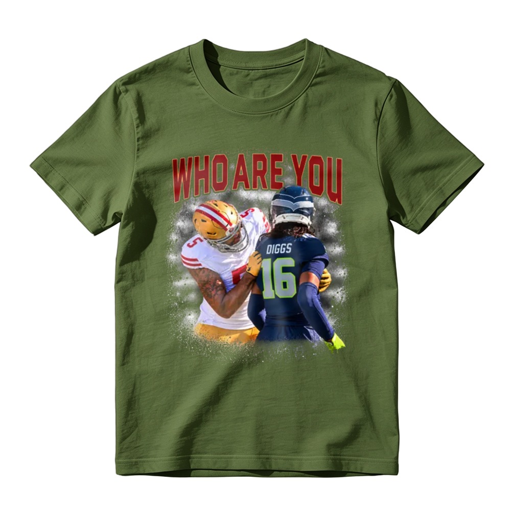 Who Are You Diggs Number 16 Football Player Graphic T-shirt