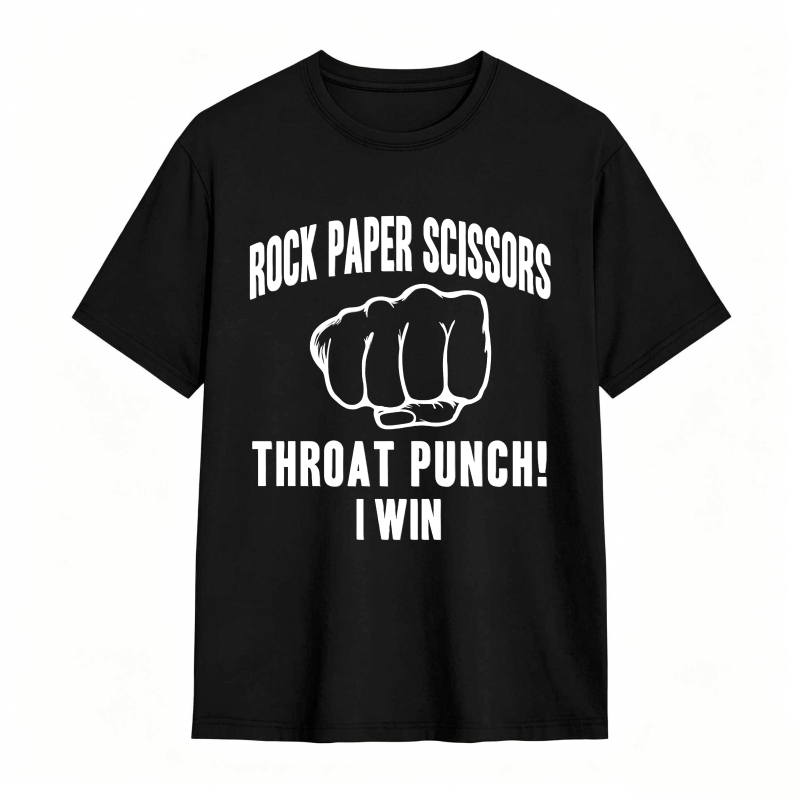 Rock Paper Scissors Throat Punch I Win Unisex Classic T-shirt